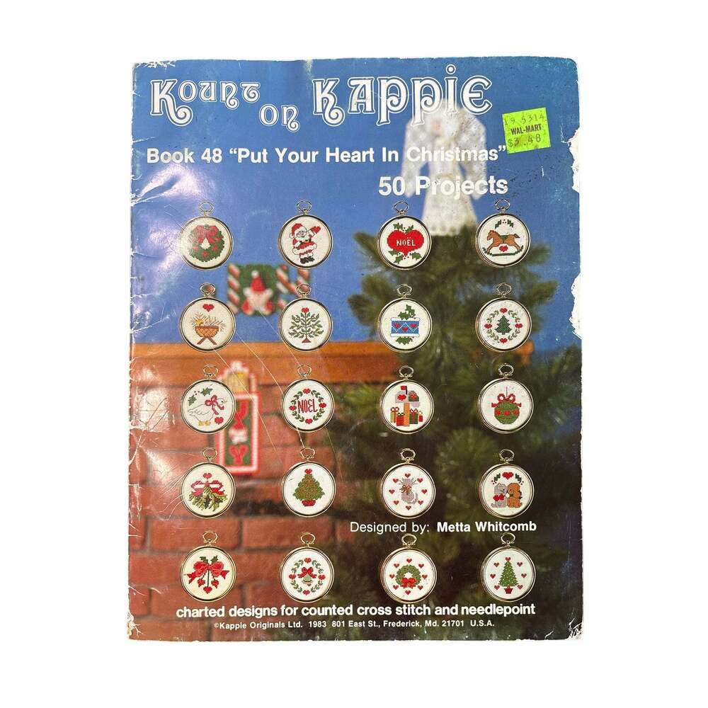 1983 Booklet- Kount on Kappie 48 Mini Christmas cross stitch patterns- preowned